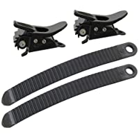 UP100 un set Piezas de unión de snowboard negro 2 hebillas y 2 correas para Correa de snowboard Tobillo Sistema de…